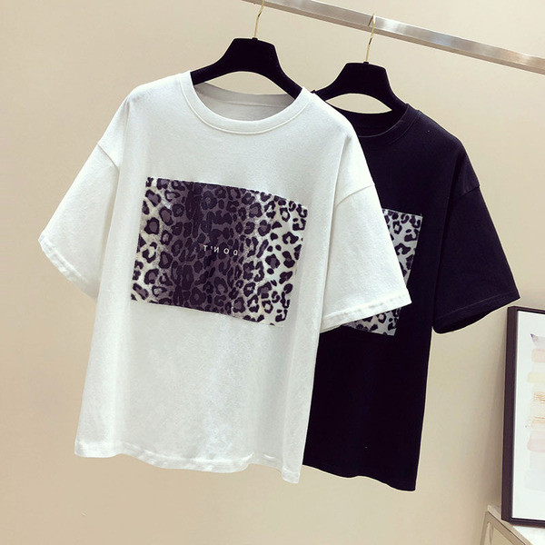 Tricou elegant de damă alb-negru