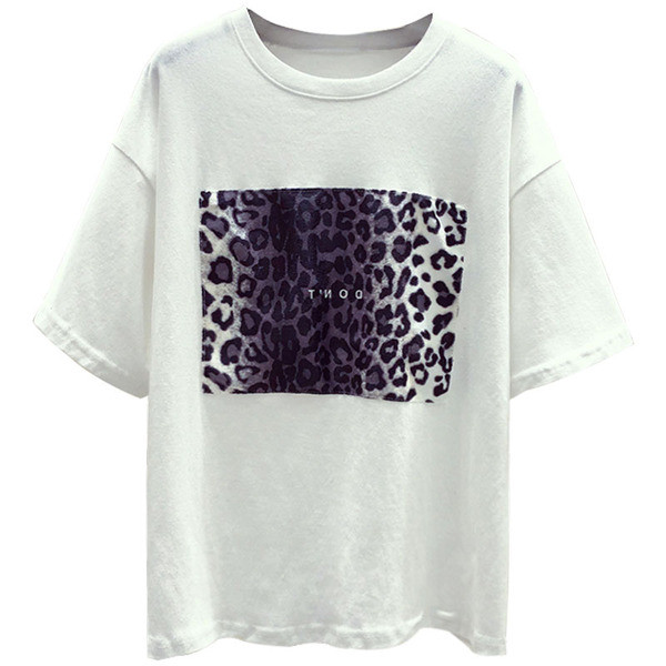 Tricou elegant de damă alb-negru