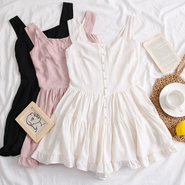 Salopeta casual dama cu nasturi in trei culori