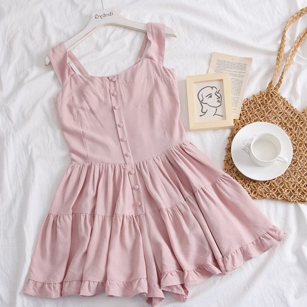 Salopeta casual dama cu nasturi in trei culori