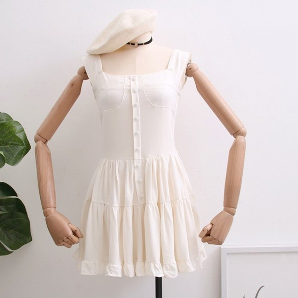 Salopeta casual dama cu nasturi in trei culori