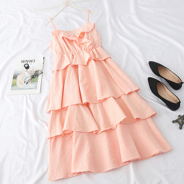 Rochie casual de dama cu bretele subtiri si decolteu O in mai multe culori