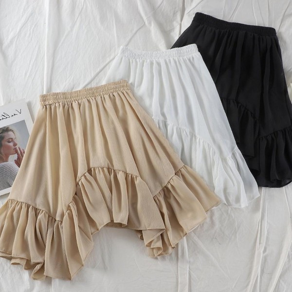 Fusta de dama eleganta cu talie inalta model asimetric in trei culori