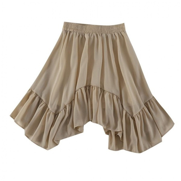 Fusta de dama eleganta cu talie inalta model asimetric in trei culori