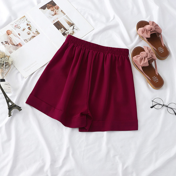 Ежедневни дамски къси панталони с висока талия в два цвята