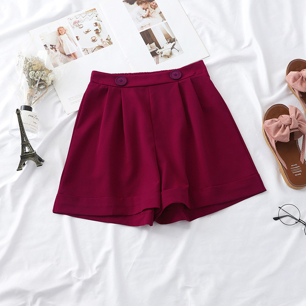 Ежедневни дамски къси панталони с висока талия в два цвята