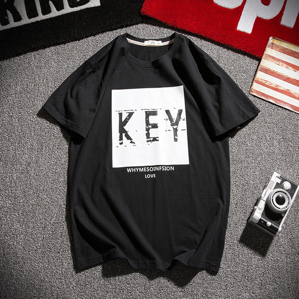 Tricou casual pentru bărbați în alb și negru