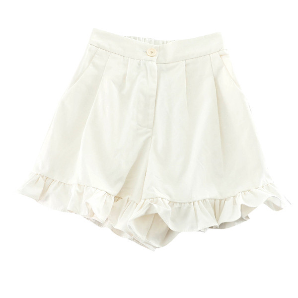 Модерни къси дамски панталони с висока талия и копчета