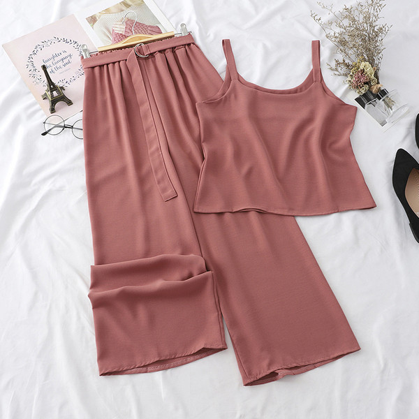 Дамски комплект от две части в пет цвята