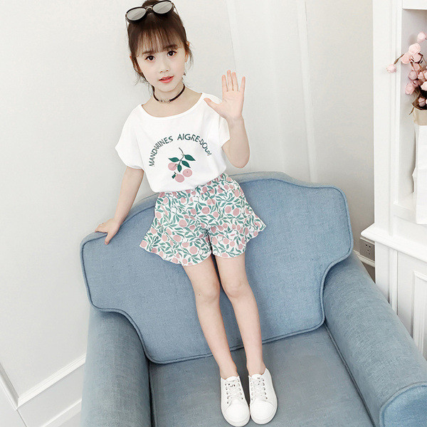 Цветен детски комплект за момичета в два цвята