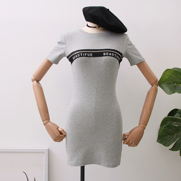 Rochie casual de dama cu maneci scurte si decolteu O