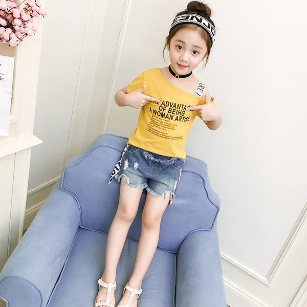 Set copii pentru fete in galben si alb