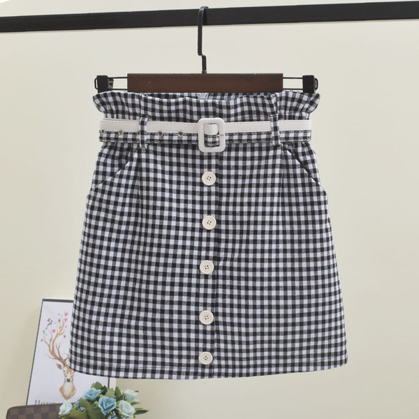 Fusta dama in carouri in trei culori