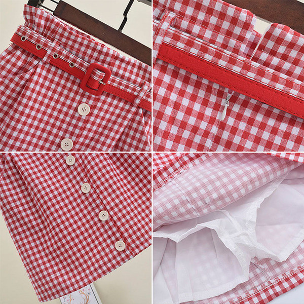 Fusta dama in carouri in trei culori