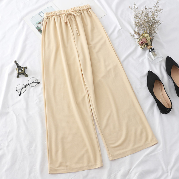 Pantaloni moderni de dama cu talie elastica in patru culori