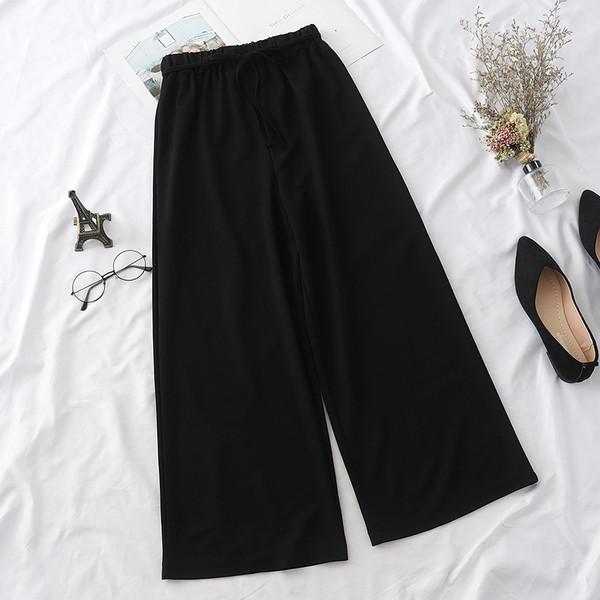 Pantaloni moderni de dama cu talie elastica in patru culori