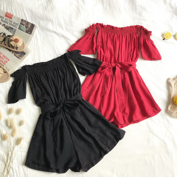 Salopeta casual de dama cu panglica in patru culori