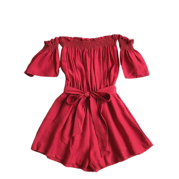 Salopeta casual de dama cu panglica in patru culori