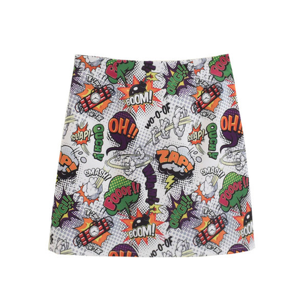 Fusta de dama colorata cu aplicatie