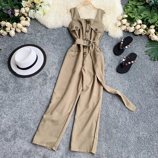 Salopeta lunga de dama cu curea in doua culori