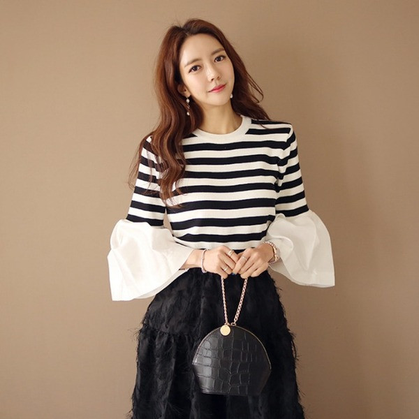 Set elegant pentru femei din două părți - tricou și fustă