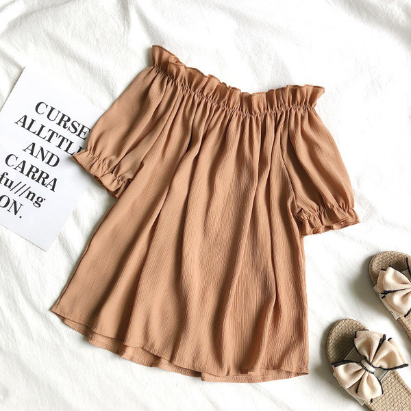 Bluză de damă modernă cu mâneci scurte în diferite culori