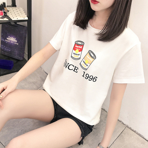 Tricou casual dama cu aplicatie si decolteu O in mai multe culori