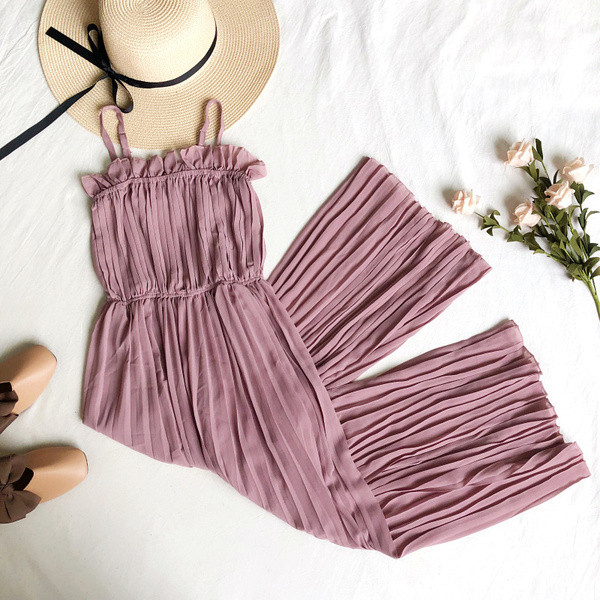 Salopeta de dama moderna cu bretele subtiri in trei culori