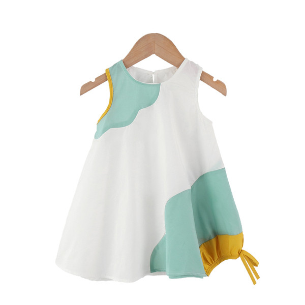 Rochie casual pentru copii in doua culori cu decolteu O