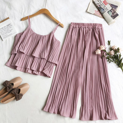 Set de dama modern din doua parti in culori diferite si bretele subtiri