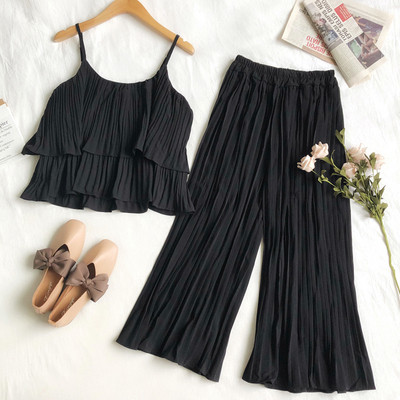 Set de dama modern din doua parti in culori diferite si bretele subtiri