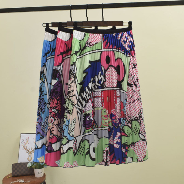 Fusta de dama plisata colorata