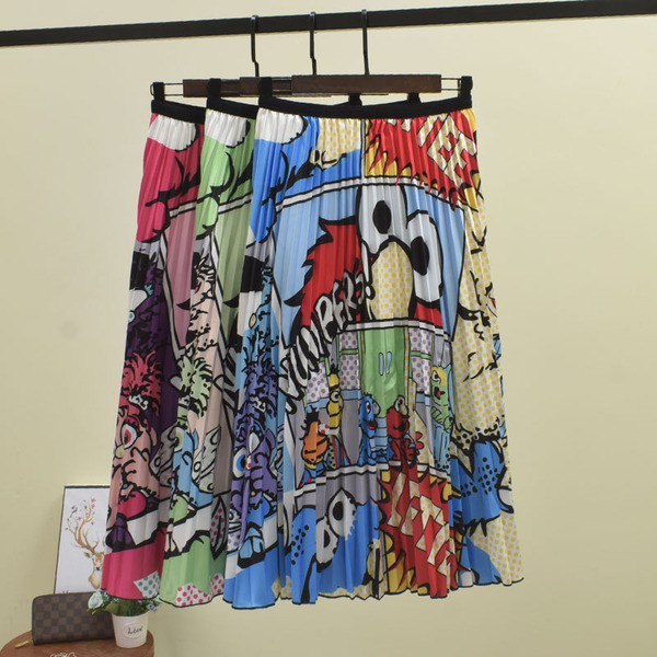 Fusta de dama plisata colorata