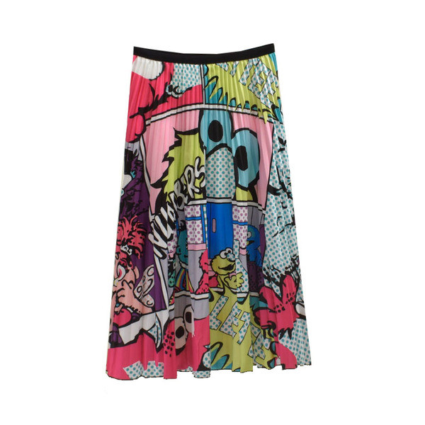 Fusta de dama plisata colorata