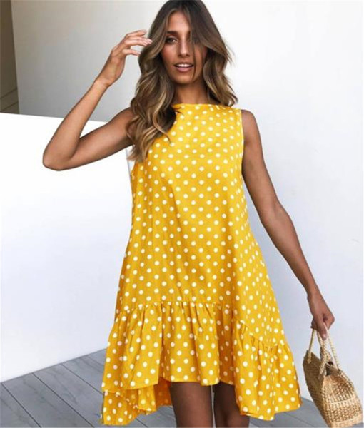 Rochie de vara de dama moderna cu buline model lat in mai multe culori