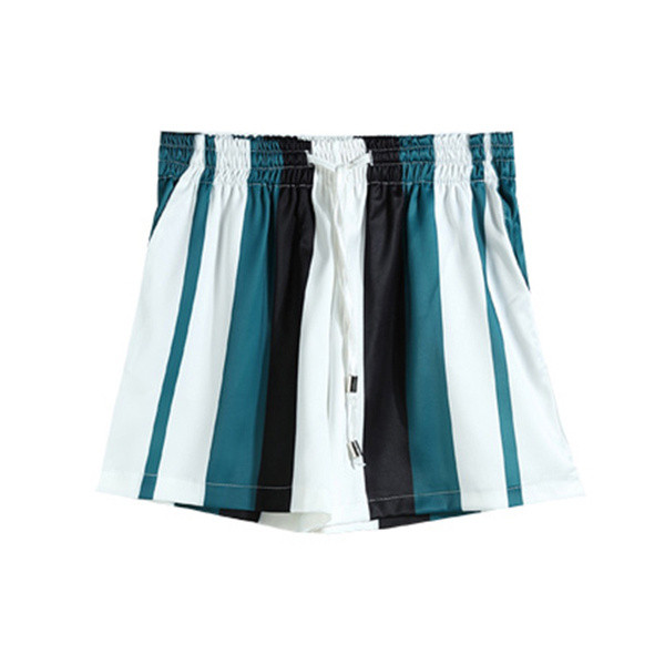 Модерен дамски къс панталон с връзки и висока талия