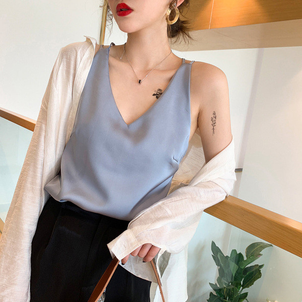 Maieu modern de damă cu decolteu în V în trei culori