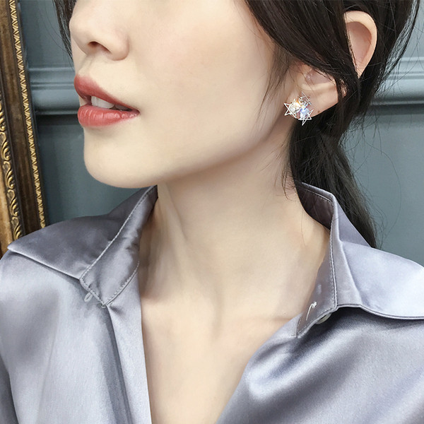 Cercei casual dama de culoare auriu si argintiu