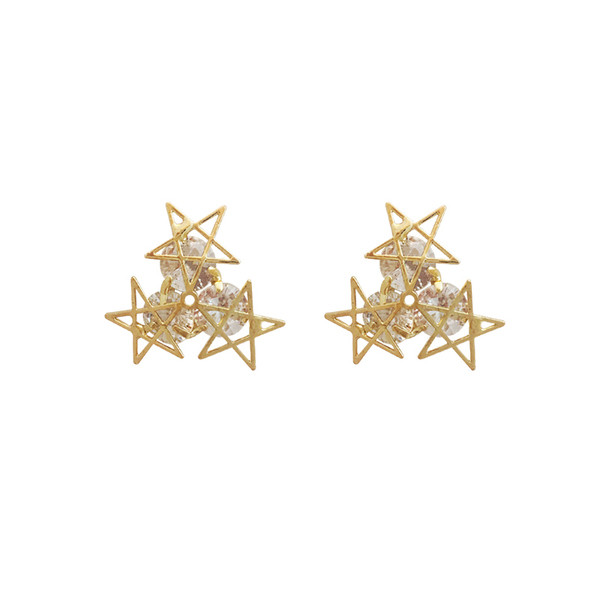 Cercei casual dama de culoare auriu si argintiu