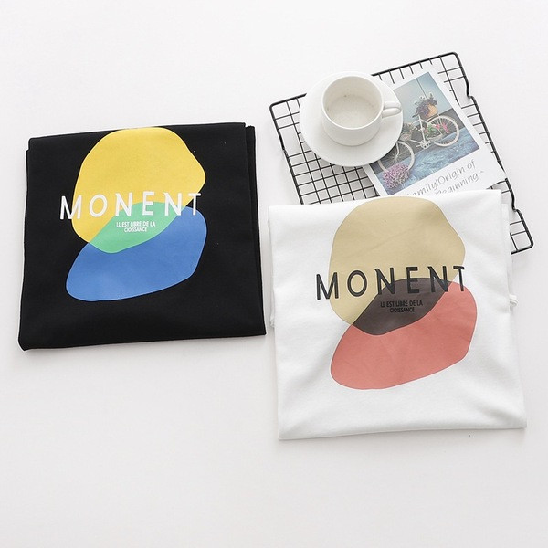 Tricou dama alb-negru