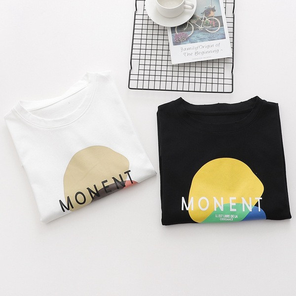 Tricou dama alb-negru