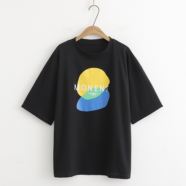 Tricou dama alb-negru