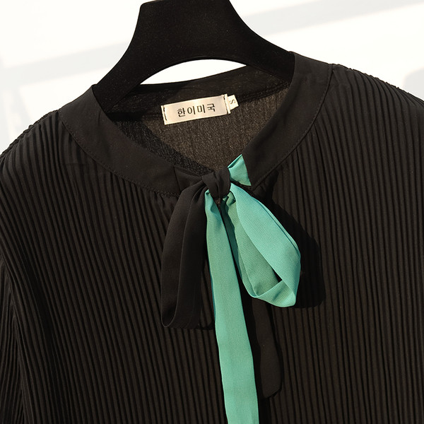 Rochie moderna de dama cu maneci 3/4 in doua culori