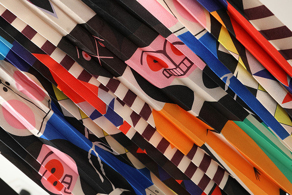 Fusta de dama actuala cu talie inalta si aplicare de culoare in doua culori