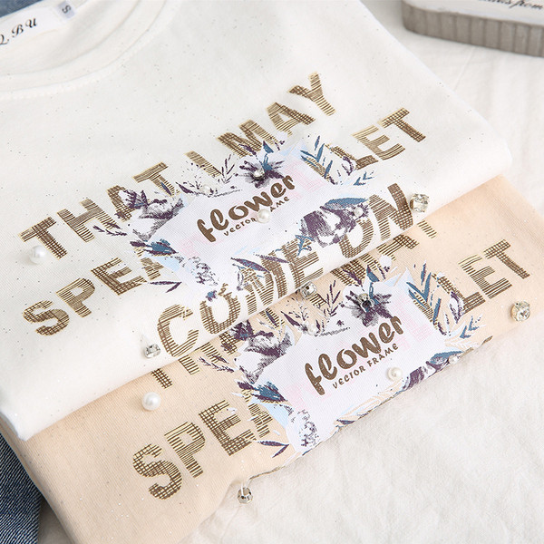 Tricou casual dama in roz si alb