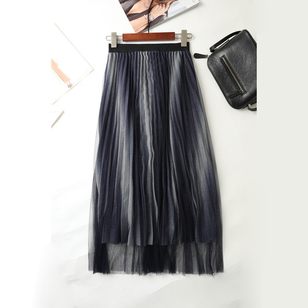 Fusta de dama actuala cu talie elastica si tul in mai multe culori