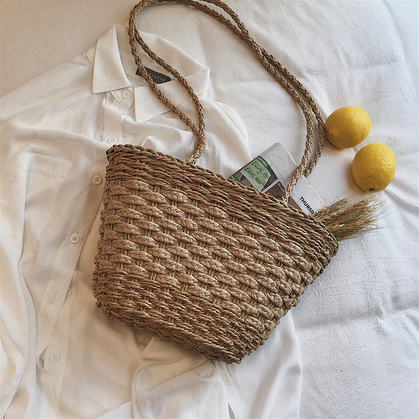 Geanta de plaja de dama in doua culori