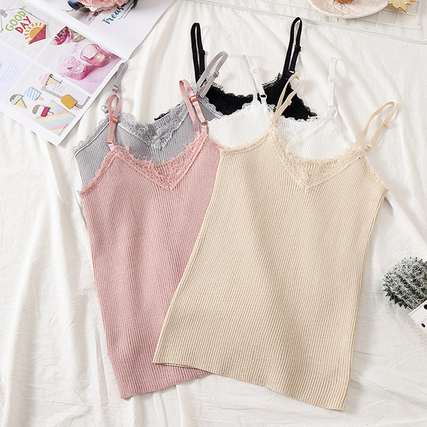 Maieu modern de damă cu bretele subțiri în cinci culori