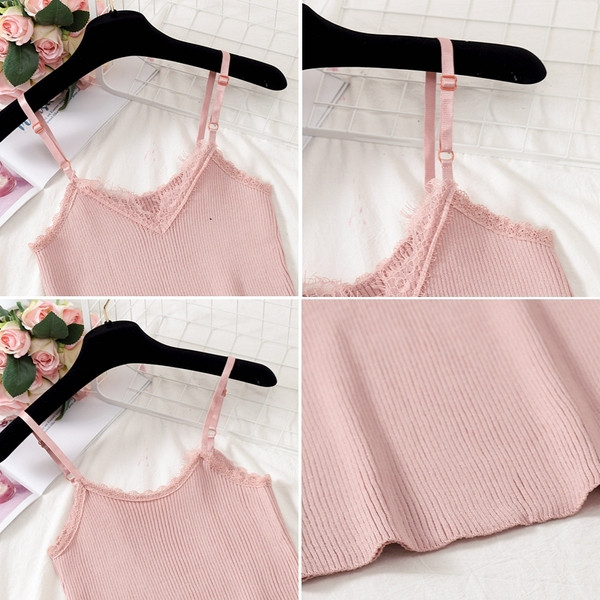 Maieu modern de damă cu bretele subțiri în cinci culori