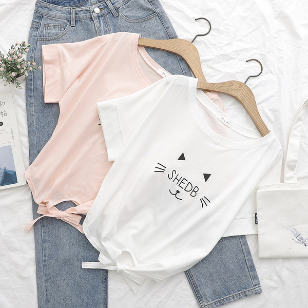 Tricou dama alb si roz